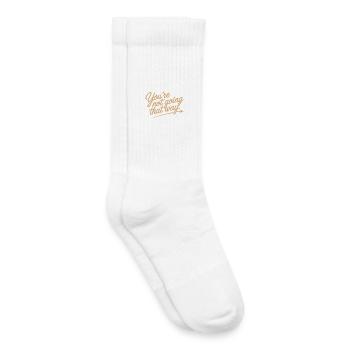 Don't Look Back You Not Going That Way Motivation - Kids Tennis Socks - white - Right