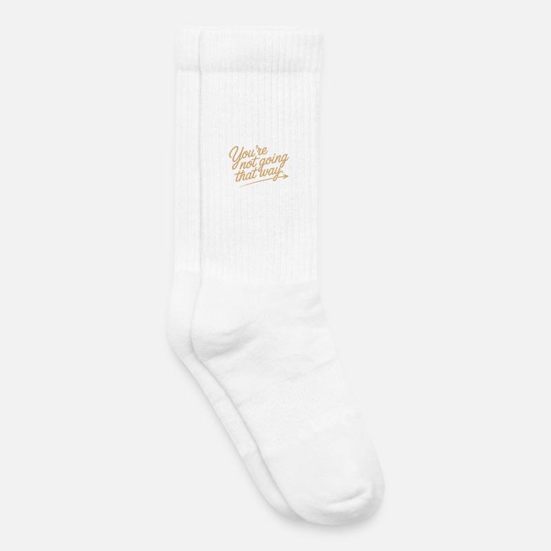 Don't Look Back You Not Going That Way Motivation - Kinder Tennissocken - Weiß