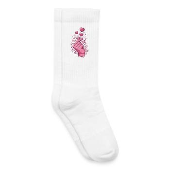 Finger Heart Kpop Koreanische Musik Süße Liebe Korea - Kinder Tennissocken - Weiß - Rechts