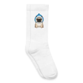 Carnaval de chiens carlins mignons Carnaval du Brésil Samba - Chaussettes de tennis bio enfant - blanc - Droite