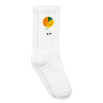 Lustiges Golf-Tortendiagramm Golf-Humor-Slogan - Kinder Tennissocken - Weiß - Rechts