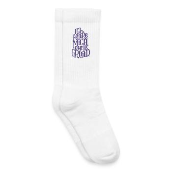 Ich feiere mich Ohne Grund - Kinder Tennissocken - Weiß - Rechts