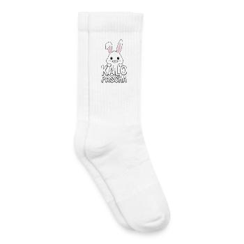 Kalo Pascha Lapin de Pâques grec orthodoxe - Chaussettes de tennis bio enfant - blanc - Droite