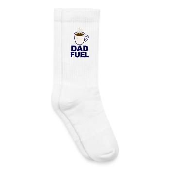 Dad Fuel – Coffee Powered Dad Design - Kids Tennis Socks - white - Right