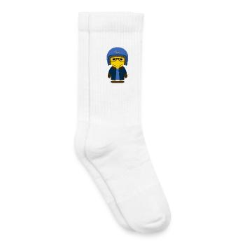 GEEKLEY blue biker and oiled jacket - Kids Tennis Socks - white - Right