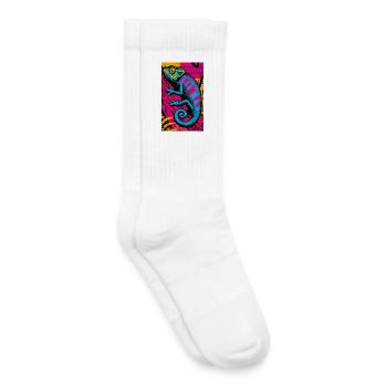 caméléon - Chaussettes de tennis bio enfant - blanc - Droite