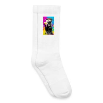 otter - Kids Tennis Socks - white - Right