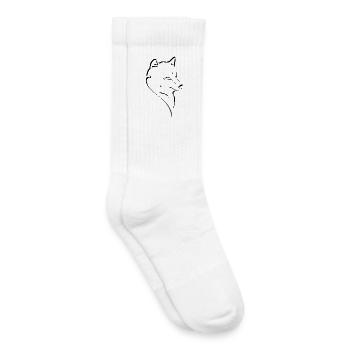 Étude de la ligne de Wolfskopf - Chaussettes de tennis bio enfant - blanc - Droite