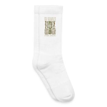 Morel mushroom hunters Wild morel mushrooms on - Kids Tennis Socks - white - Right