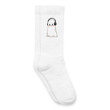 Gespenst mit Kopfhörer - Kinder Tennissocken - Weiß - Rechts