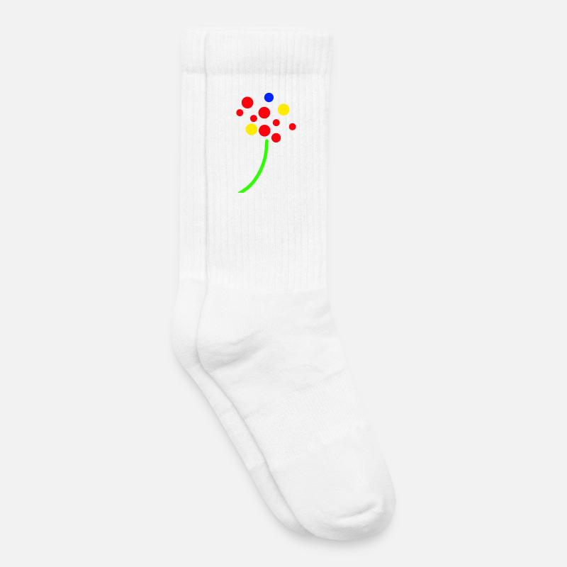 Konfetti Neon Blumenstrauß - Kinder Tennissocken - Weiß