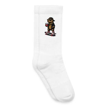 Café à roulettes Colles Capybara - Chaussettes de tennis bio enfant - blanc - Droite