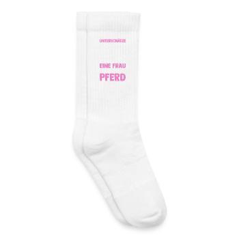 Reiten Pferdeliebhaber Reiterhof Pferde - Kinder Tennissocken - Weiß - Rechts