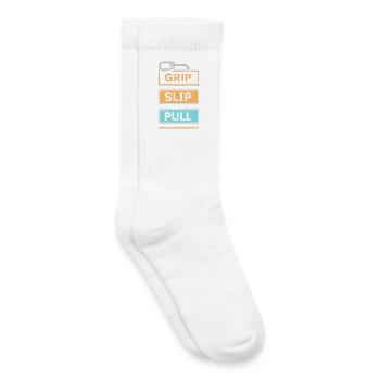 Grip Slip Sweater in Pastel - Kids Tennis Socks - white - Right