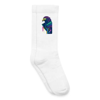 Neon eagle - Kids Tennis Socks - white - Right