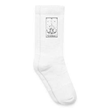 Gentle Burnout | Tarot Card - Kids Tennis Socks - white - Right