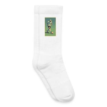 Joueur de football #3 - Chaussettes de tennis bio enfant - blanc - Droite