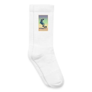 Joueur de football #4 - Chaussettes de tennis bio enfant - blanc - Droite