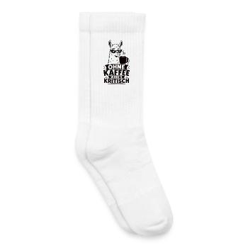 Lama Ohne Kaffee wird’s kritisch Shirt - Kinder Tennissocken - Weiß - Rechts
