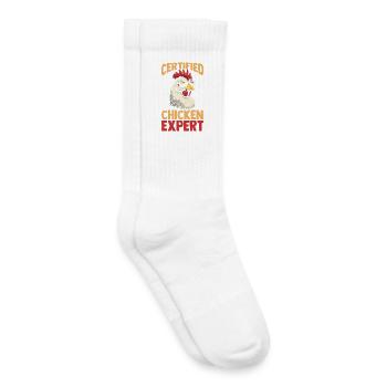 Élevage de coqs, volaille, poulet - Chaussettes de tennis bio enfant - blanc - Droite
