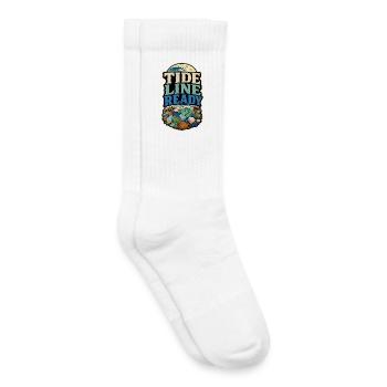 LIGNE DE MARÉE PRÊTE - Chaussettes de tennis bio enfant - blanc - Droite