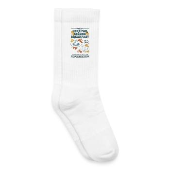 Petit-déjeuner ici pour le deuxième petit-déjeuner Brunch Café - Chaussettes de tennis bio enfant - blanc - Droite
