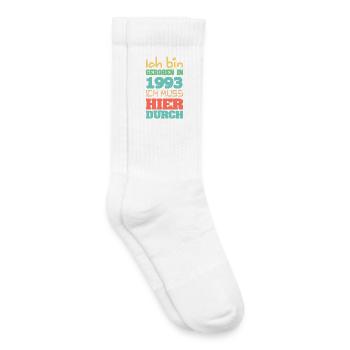 Jahrgang 1993 - Kinder Tennissocken - Weiß - Rechts