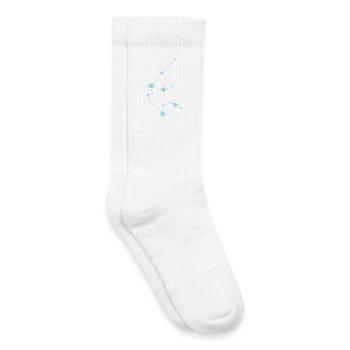 Aquarius Star Constellation Zodiac Sign Blue - Kids Tennis Socks - white - Right
