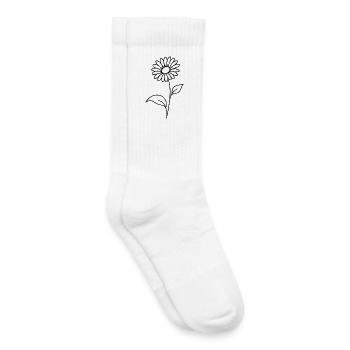 Botanische Blume mit feinen Blättern - Kinder Tennissocken - Weiß - Rechts