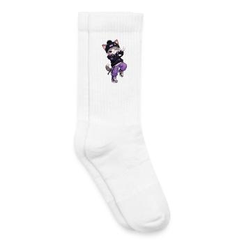 Cat Streetwear Lila Sterne - Kinder Tennissocken - Weiß - Rechts