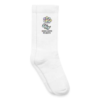 Dino-Mite Flug: Regenbogenballons - Kinder Tennissocken - Weiß - Rechts