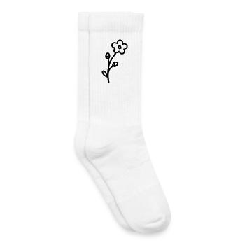Flower 3 - Kids Tennis Socks - white - Right
