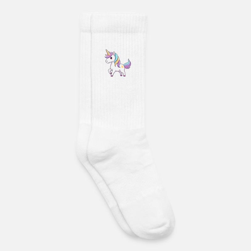 Einhorn-Regenbogen-Traum - Kinder Tennissocken - Weiß
