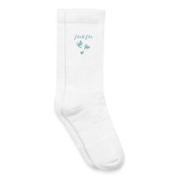 T-shirt cadeau mignon d’amour des cœurs de maman - Chaussettes de tennis bio enfant - blanc - Droite