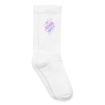 Bulles de rêve - Chaussettes de tennis bio enfant - blanc - Droite