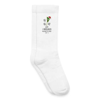I bims 1 Nikolauch Ho Ho Ho vong drauss vong walde - Kinder Tennissocken - Weiß - Rechts