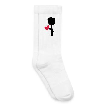 jeune marié - Chaussettes de tennis bio enfant - blanc - Droite
