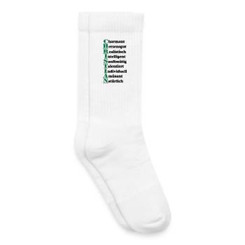 Christian Vorname,Namensschild,Name,Fun Shirt (25) - Kinder Tennissocken - Weiß - Rechts