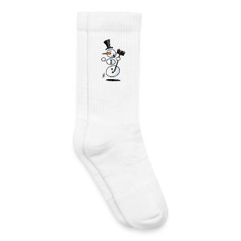 Dancing snowman - Kids Tennis Socks - white - Right