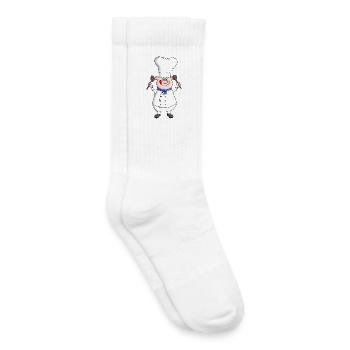 Cook - cuillère en bois - toque - Chaussettes de tennis bio enfant - blanc - Droite