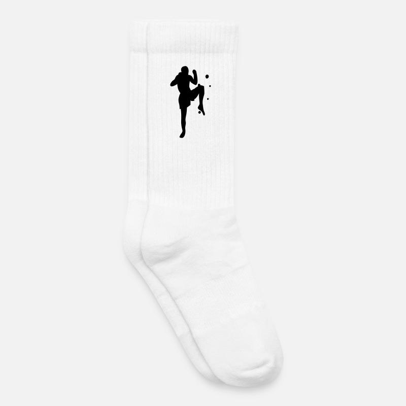 boxe - Chaussettes de tennis bio enfant - blanc