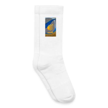 Rayons dorés sur l’arche urbaine - Chaussettes de tennis bio enfant - blanc - Droite