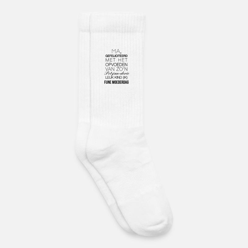 Lustiges Textdesign zum Muttertag - Kinder Tennissocken - Weiß