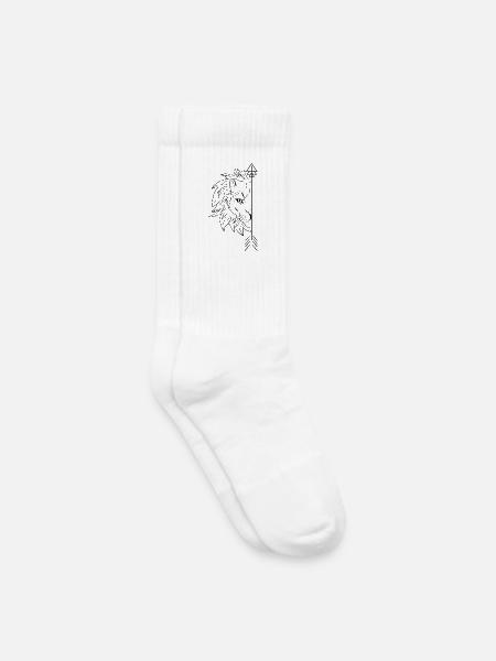 Lion Boyfriends 1/2 - Kids Tennis Socks - white