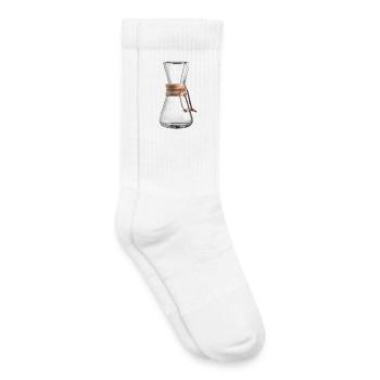 Chemex Design Karaffe Glas Pour Over Kaffeebereite - Kinder Tennissocken - Weiß - Rechts