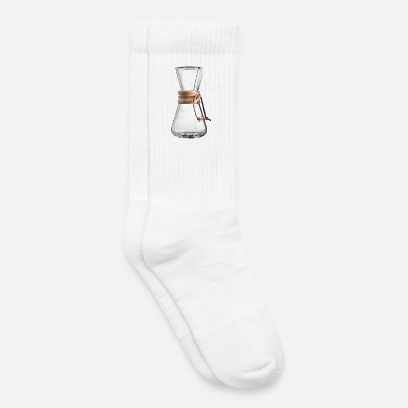 Chemex Design Karaffe Glas Pour Over Kaffeebereite - Kinder Tennissocken - Weiß