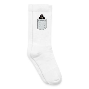 Poche poitrine Mole - Chaussettes de tennis bio enfant - blanc - Droite