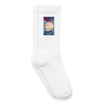 | d’art oriental japonais | de nouilles Ramen - Chaussettes de tennis bio enfant - blanc - Droite
