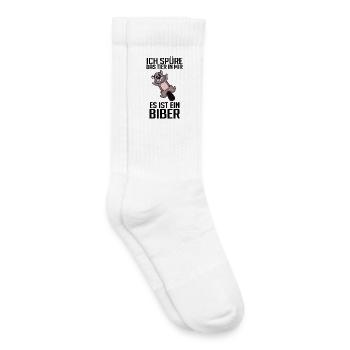 Biber Nagetier Zoo Geschenk - Kinder Tennissocken - Weiß - Rechts