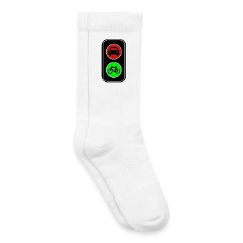Grün für das Rad - Kinder Tennissocken - Weiß - Rechts